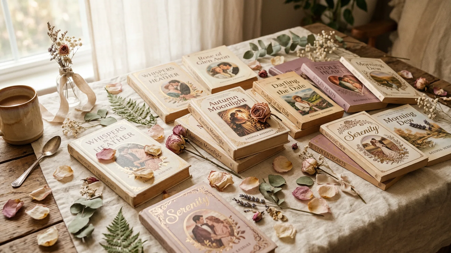 Velvet Press editorial book arrangement